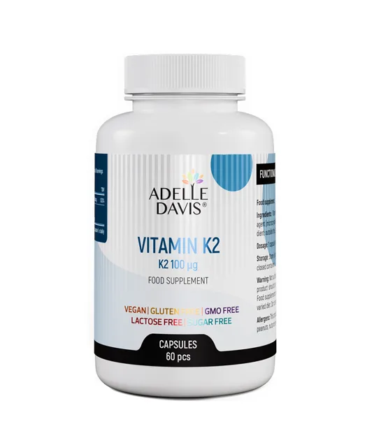 Adelle Davis Vitamin K2 100 mcg 60 kapslí