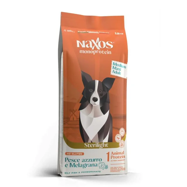 Adragna NAXOS monoprotein sterilight medium/maxi ryba s granátovým jablkem 12kg