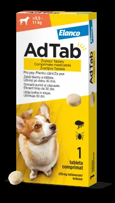 AdTab 225mg žvýkací tablety pro psy >5.5-11kg 1ks