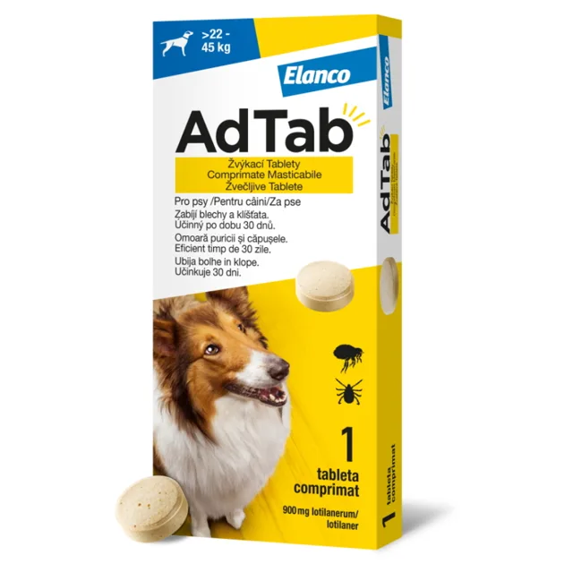 ADTAB 900 mg žvýkací tableta pro psy (22–45 kg) 1 kus