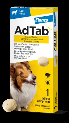 AdTab 900mg žvýkací tablety pro psy >22-45kg 1ks