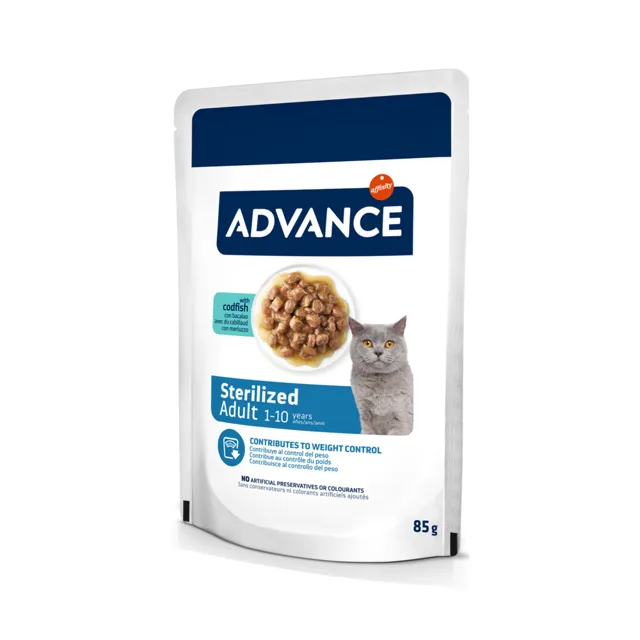 Advance Feline Sterilized treska - 12 x 85 g