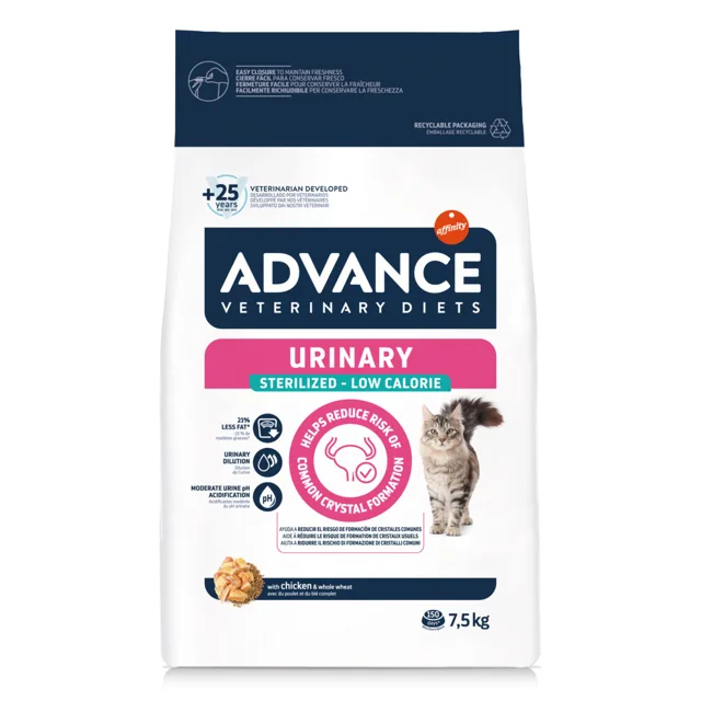 Advance Veterinary Diets Cat Urinary Sterilized Low Calorie - 2 x 7,5 kg