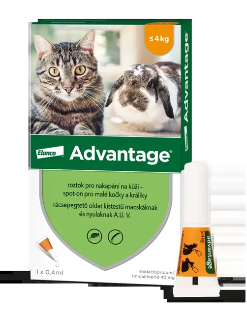 Advantage Spot-on pro malé kočky a králíky 40 mg 1 x 0,4 ml