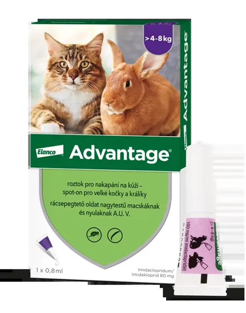 Advantage Spot-on pro malé kočky a králíky 80 mg 1 x 0,8 ml