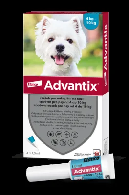 Advantix pro psy 4-10kg spot-on 4x1ml