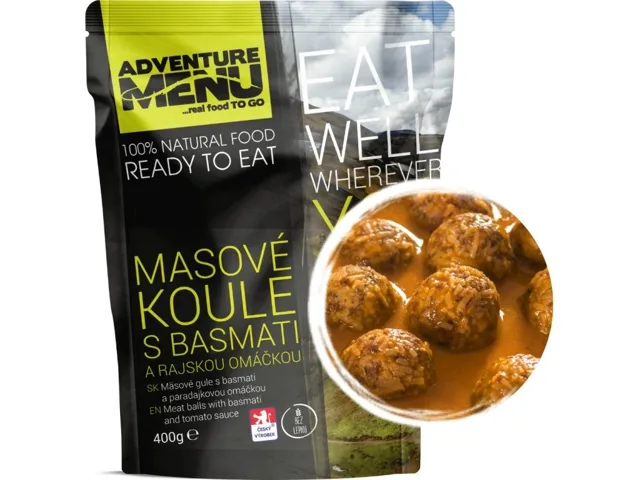 Adventure Menu - Masové koule s basmati a rajskou omáčkou, 400 g