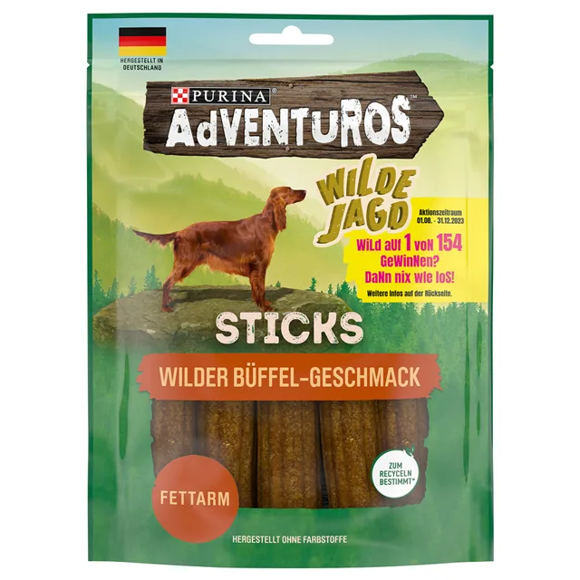 Adventuros Sticks pamlsky divoký buvol - 120 g