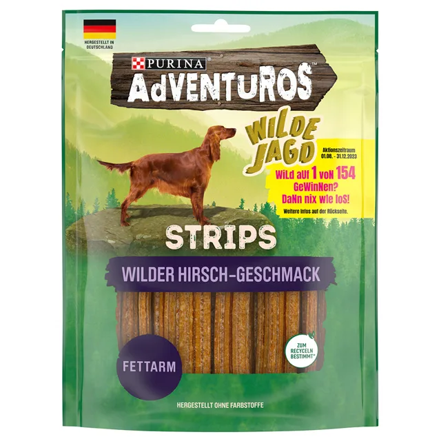 Adventuros Strips pamlsky zvěřina - 90 g