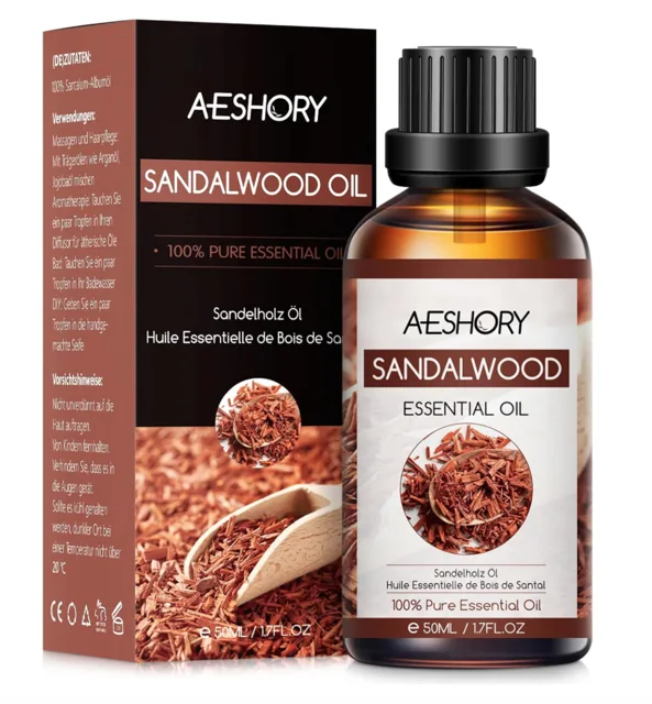 AESHORY Sandalwood 100% Esenciální olej 50 ml