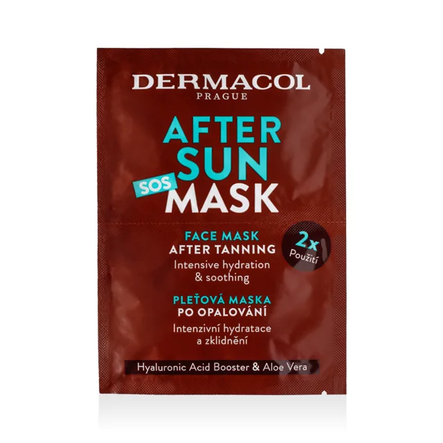 AFTER SUN Pleťová maska po opalování 2x8 ml Dermacol - Oficiální e-shop Dermacol