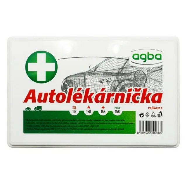 AGBA Družstvo lékáren autolékárnička plastová 206/2018