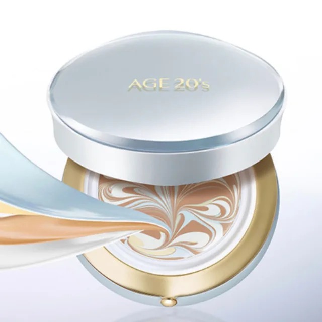 AGE20s Signature Essence Cover Pact Long Stay Plus Refill - Pečující hybridní make-up s dlouhotrvající schopností plus náhradní náplň navíc - odstín 21 light beige