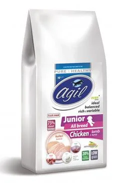 Agil Junior all breed low grain chicken,lamb,tuna 2kg