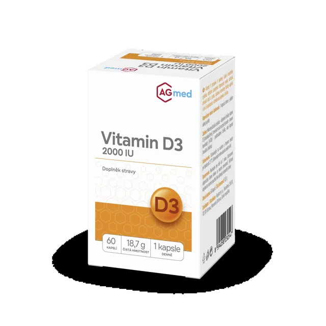 AGmed Vitamin D3 2000 IU 60 kapslí