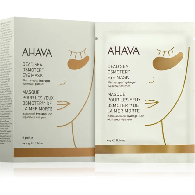 AHAVA Youth Boosters Osmoter™ hydrogelová maska na oční okolí pro rozjasnění a hydrataci 6x4 g