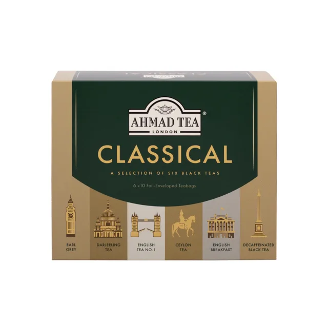 Ahmad Tea Classical Tea Collection porcovaný čaj 6x10 sáčků
