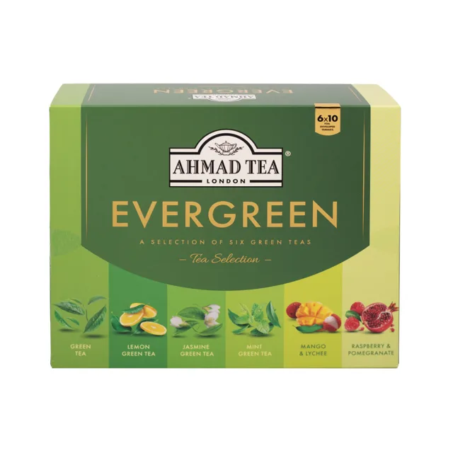 Ahmad Tea Evergreen Tea Collection porcovaný čaj 6x10 sáčků