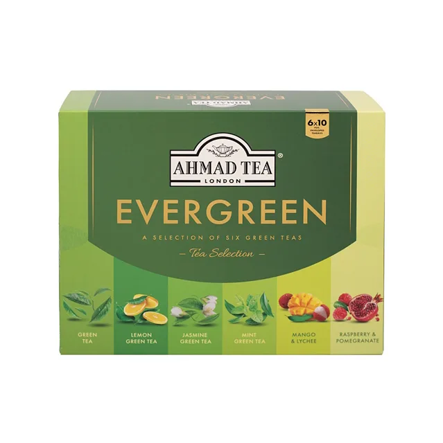 AHMAD TEA Evergreen tea collection zelené čaje 60 sáčků