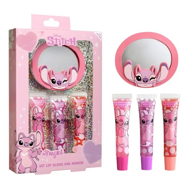 Air-Val Sada lesků na rty a zrcátko Stitch Angel