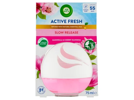 Air Wick Active Fresh Decosphere magnolie a květy třešní osvěžovač vzduchu 75 ml