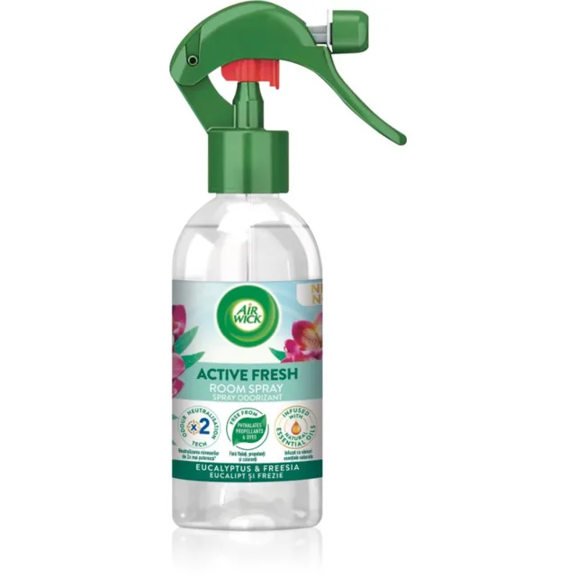 Air Wick Active Fresh Spray Eucalyptus a frézie bytový sprej 237 ml