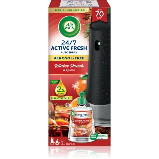 Air Wick Active Fresh Zimní punč automatický osvěžovač vzduchu s náplní 228 ml