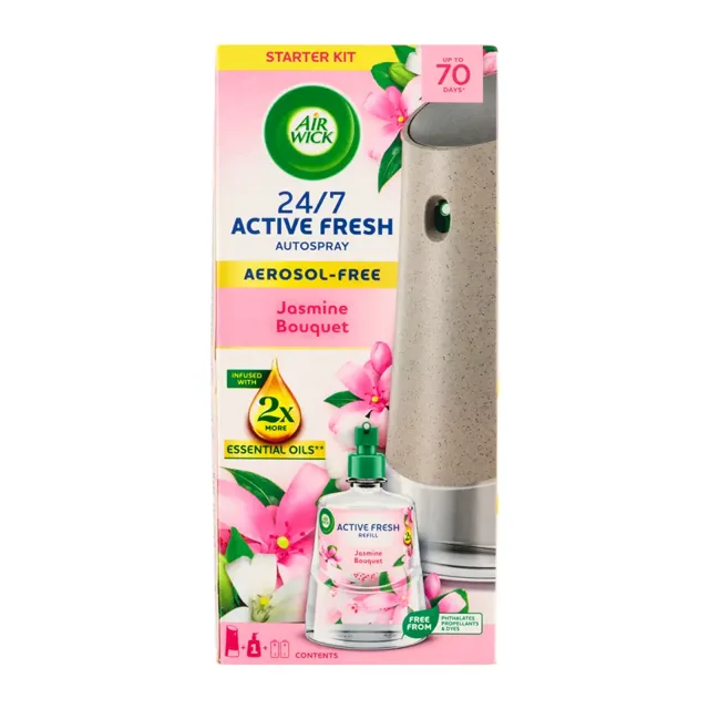 Air Wick Difuzér a náplň do osvěžovače vzduchu Active Fresh Jasmínové květy 228 ml