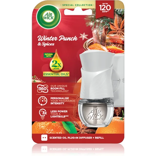 Air Wick Electric Winter Punch Zimní punč elektrický osvěžovač vzduchu s náplní 19 ml