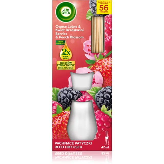 Air Wick Essential Oils Berries & Peach Blossom aroma difuzér 42 ml