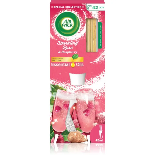 Air Wick Essential Oils Sparkling Rosé & Rasberry aroma difuzér s náplní 25 ml