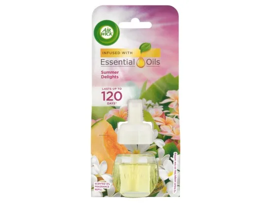 Air Wick Essential Oils tekutá náplň do elektrického přístroje radostné léto 19 ml