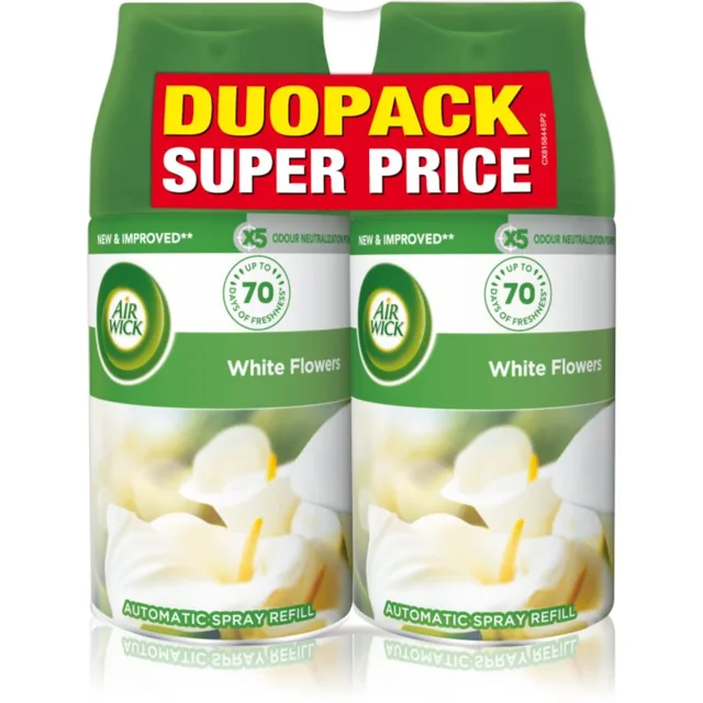 Air Wick Freshmatic Bílé květy osvěžovač vzduchu – náhradní náplň s vůní DUO 2x250 ml