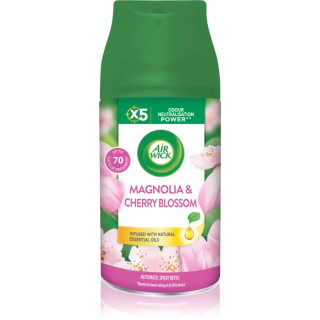 Air Wick Freshmatic Magnolia & Cherry Blossom osvěžovač vzduchu – náhradní náplň 250 ml