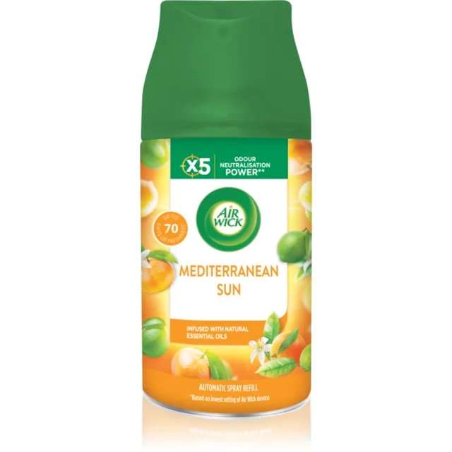 Air Wick Freshmatic Mediterranean Sun osvěžovač vzduchu – náhradní náplň 250 ml