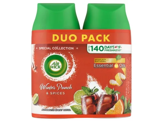 Air Wick Freshmatic náplň do osvěžovače vzduchu zimní punč 2 x 250 ml