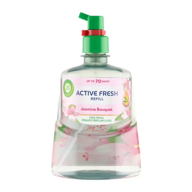 Air Wick Náplň na vodní bázi do automatického difuzéru Active Fresh Jasmínové květy 228 ml