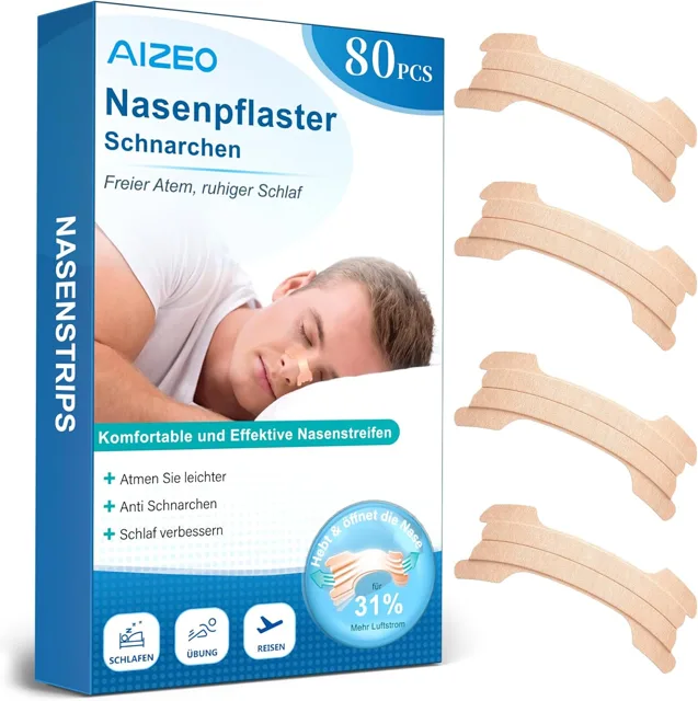 AIZEO Náplasti proti chrápání Balení 80 ks-nekompletní balení