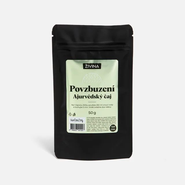 Ajurvédský čaj Povzbuzení 50 g  pro energii a soustředění