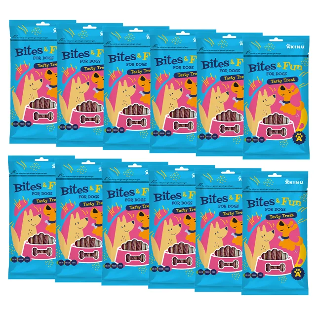 Akinu BITES & FUN Jehněčí sendvič pamlsek pro psy 10 x 85 g