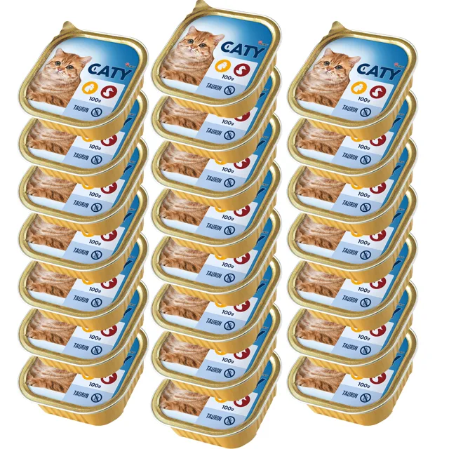 Akinu CATY Kuřecí & kachní paštika pro kočky 22 x 100 g