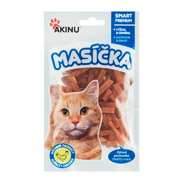 Akinu Kuřecí řezanky pro kočky 50 g