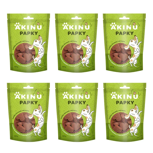 Akinu PAPKY Srdíčko červené pamlsek pro psy 6 x 100 g