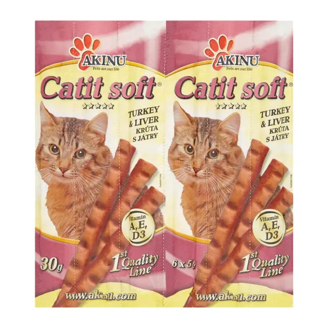 Akinu Stickies Krůtí tyčinky pro kočky  6 ks
