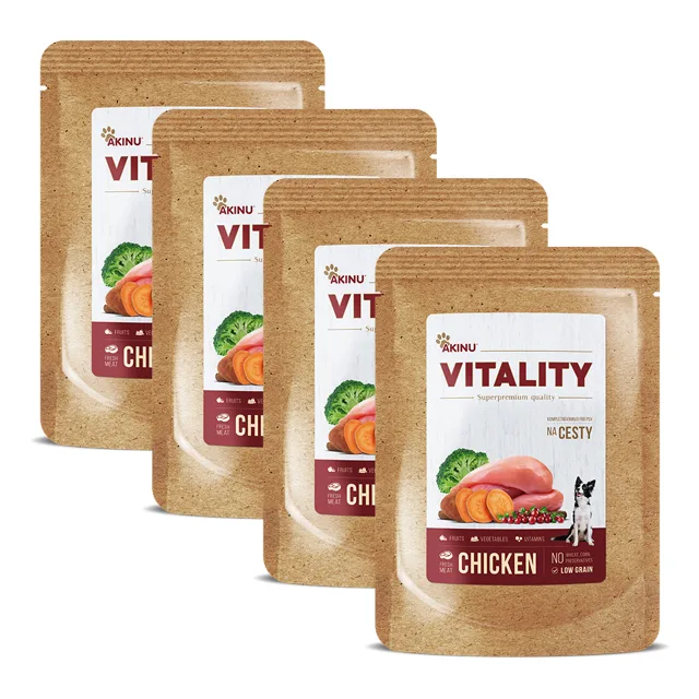 Akinu VITALITY na cesty kuřecí pro psy 4 x 150 g