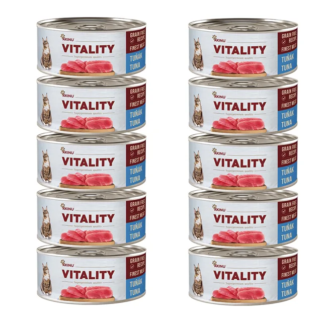 Akinu VITALITY Tuňák konzerva pro kočky 10 x 70 g