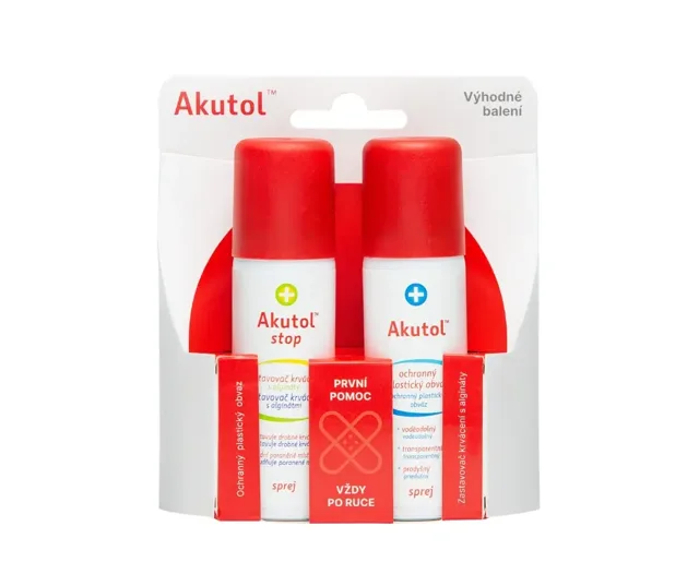 Akutol spray a Akutol Stop spray duopack 2 x 60 ml