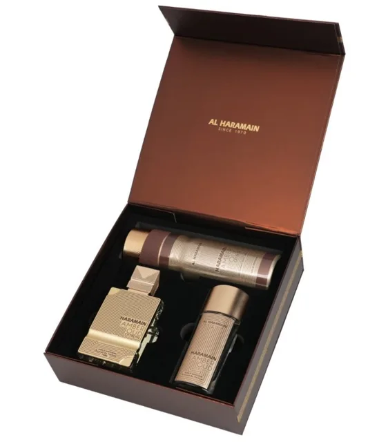 Al Haramain Amber Oud Gold Edition Extreme - parfémovaný extrakt 75 ml + parfémovaný extrakt 30 ml + deodorant ve spreji 200 ml