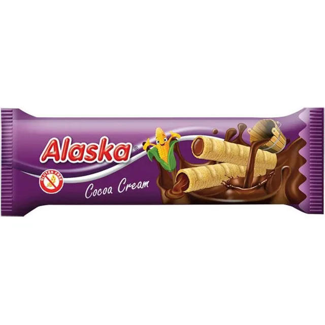 ALASKA Kukuřičné trubičky bez lepku kakaové 18 g