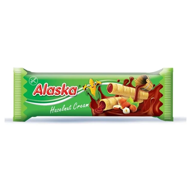 ALASKA Kukuřičné trubičky bez lepku lískooříškové 18 g